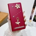 thumbnail image 4 of Leather For Samsung Galaxy S22 5G Case 【RFID Blocking】Ballet Girl Flip Wallet Leather Case With Card Holder Magnetic Closure  Phone Cases Cover,Red,For Galaxy S22 (5G), 4 of 8