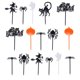 thumbnail image 1 of 40 palillos de plástico para Halloween, para frutas, decoración de cupcakes, suministros para fiestas, 1 of 6