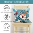 thumbnail image 3 of Warm Winter Wishes Blue Decorative Throw Pillow Covers 18x18 Set of 4, Snowman Merry Christmas Let It Snow Porch Outdoor Home Decor, Buffalo Plaid Check Hohoho Joy Holiday Couch Cushion Case, 3 of 6