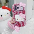 thumbnail image 5 of Hello Kitty Leopard Print Warm Plush Phone Case for iPhone 17 16 15 14 13/Pro/Pro Max Cover, 5 of 13