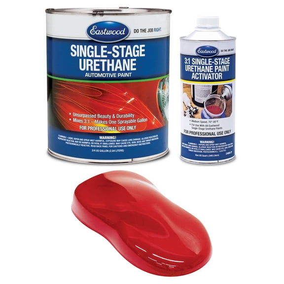 Eastwood 3:1 Regal Red Single Stage Urethane Automotive Spray Paint 1 Sprayable Gallon Kit