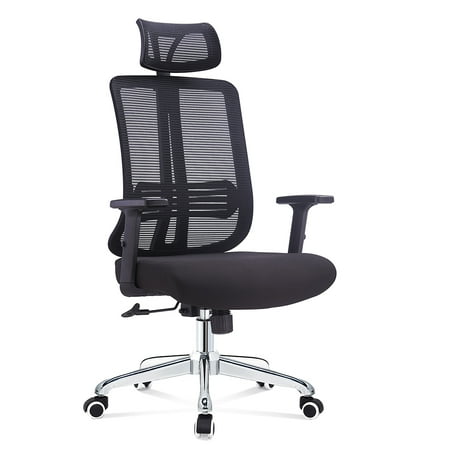 Multifunction Office Chair - FCD Mesh Ergonomic High Back Extra Thicker Padded Swivel Office Chair Multi Function, Black