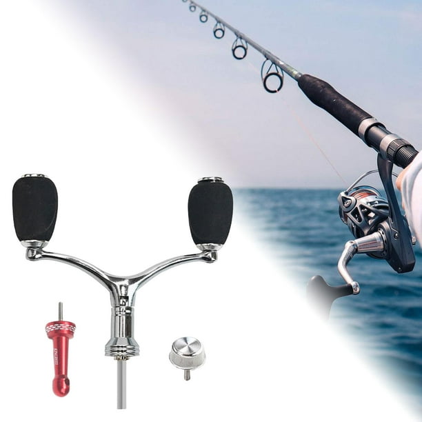 Fishing Reel Handle Crank Arm Knob 1x Rocker Full Metal Repair Fishing  Handle Double-end Handle for Summer Fishing River Red Balanced Rod