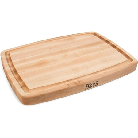 

Wood Cutting Board For Kitchen Prep 20 X 14 Inches 1.5 Inch Thick Edge Grain Reversible Oval Charcuterie Boos Block With Juice