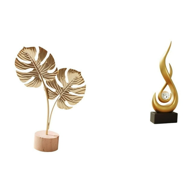 Escultura Nórdica De Hoja De Metal Y Figura Abstracta De Llama, Adorno Creativo Para Mesa, Armario, Hogar, Fiesta, Arte Moderno, Resina, Recuerdo, Decoración De Interiores