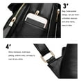 thumbnail image 4 of Women PU Backpack Large Capacity Travel Organizer Large School Solid Color Causal Adjustable Handbag Rucksack Tote Shoulder Bag Wine Red, 4 of 8