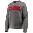 thumbnail image 2 of Women's Pressbox Heather Charcoal Oklahoma Sooners Moose Quilted Pullover Sweatshirt, 2 of 4