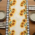 thumbnail image 5 of Table Runners 70 Inches Long Dress Scarves, Sunflowers Farmhouse Coffee/Dining/Kitchen Table Decor, Holiday Table Runner, Summer Country Botanical Yellow Flowers Plaid 13x70 Inch, 5 of 9