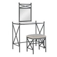 thumbnail image 2 of Linon Mission Hills Metal and Glass Vanity Set in Gray, 2 of 14