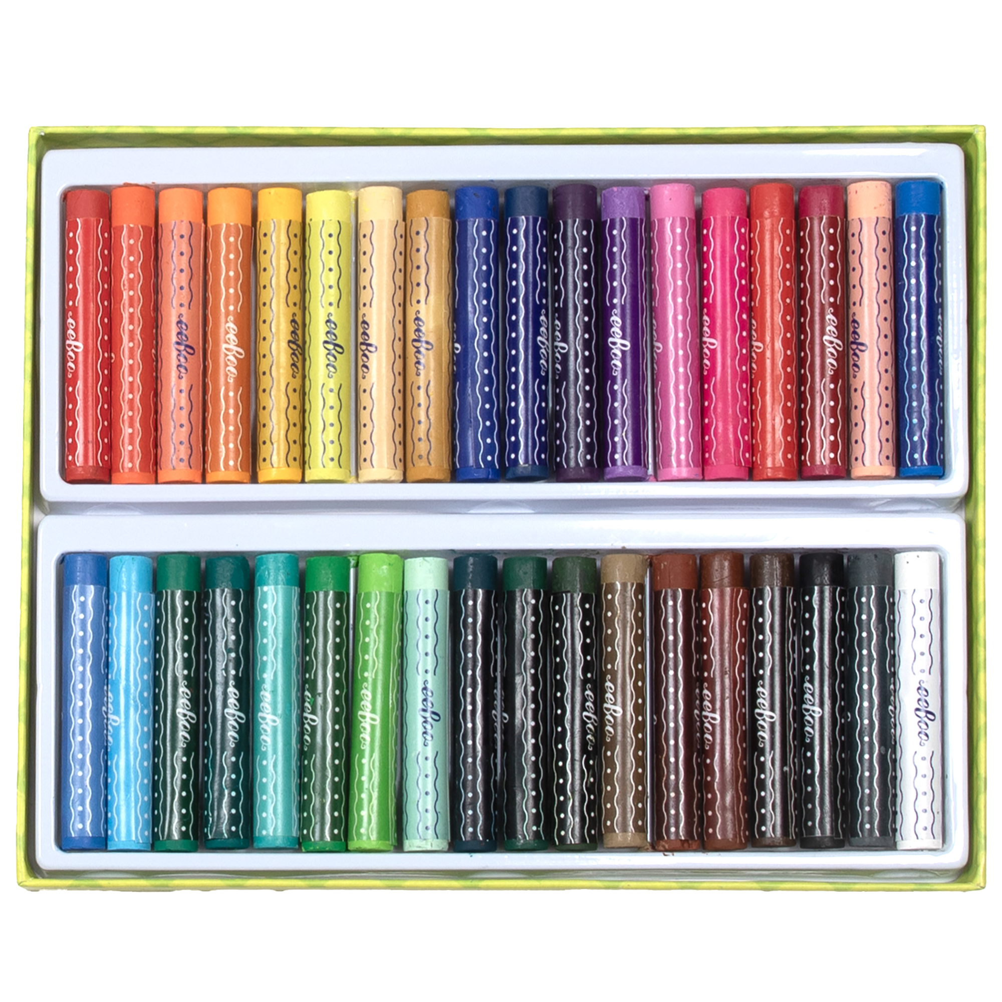 eeBoo: Oil Pastels – Rainbow - 36 Colors, Artist-Quality Sticks, Blendable Soft Texture, Hardcover Gift Box, Adults-Kids, Arts-Crafts-Drawing Supplies