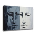 thumbnail image 2 of Modern Abstract Artwork Depicting Two Similar Faces Poster Decorative Painting Canvas Wall Art Living Room Posters Bedroom Painting,Frame-style,20x30inch(50x75cm), 2 of 8