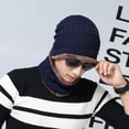 thumbnail image 3 of Conjunto de gorro y bufanda de invierno cálidos y suaves, gorro de punto con forma de calavera, gorro cálido para el cuello para hombres y mujeres, 3 of 6