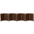 thumbnail image 2 of Red Lantern 2 ft. Short Woven Fiber Folding Screen - Dark Mocha - 8 Panel, 2 of 7