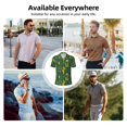 thumbnail image 6 of Yiaed Cactus 1Print Men's Short Sleeve Polo Shirt,Golf Polo for Men Three-Button Golf Shirt Athletic Casual Collared T-Shirt- Small, 6 of 7