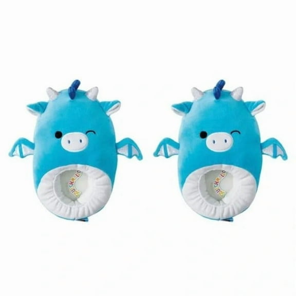 Squishmallows Tatiana Blue Dragon Slippers