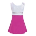 thumbnail image 4 of Manyakai Kids Girls Cheerleading Outfits with Shorts Sleeveless Sequins Sports Tennis Golf Dress Rose 3T, 4 of 5