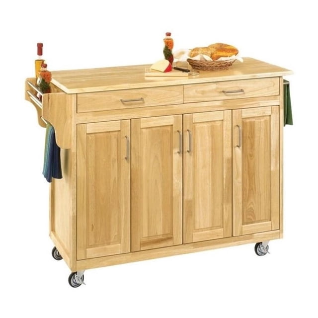 Homestyles Chariot de Cuisine en Bois à Roulettes Create-a-Cart Brun