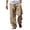 Khaki, variant on BXINGOHAI Mens Casual Cotton Linen Pants Casual Elastic Waist Drawstring Yoga Jogger Pants 3XL