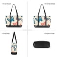 thumbnail image 6 of FORMRS Canvas Laptop Tote Bag for Women with 15.6" Computer Compartments Shoulder Handbag, Green Butterflies, 6 of 7