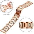 thumbnail image 3 of Yepband 20mm 22mm Bling Stainless Steel Bands for Galaxy Watch 5 4 40mm 44mm /Watch 5 Pro 45mm/Galaxy Watch 4 Classic 42mm 46mm/Samsung Galaxy Watch Active 2 3/Galaxy Watch 3 45mm 46mm Gear S3 S4 46mm, 3 of 5