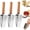 3pc, variant on Triangle Watermelon Cutter Slicer, Stainless Steel Fruit Cutter with Protective Cover, Wooden Handle Melon Slicer Tool for Watermelon, Cantaloupe and Fruit Cubes (1pc)