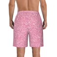 thumbnail image 3 of KLL Glitter Men's Casual Summer Beach Shorts Hawaiian Shorts with Pockets-Medium, 3 of 5