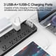 thumbnail image 4 of Regleta, protector contra sobretensiones ALESTOR con 12 tomacorrientes y 4 puertos USB, cable de extensión de 6 pies (1875W/15A), 2700 julios, certificación ETL, negro, 4 of 5