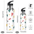 thumbnail image 2 of Yayeee 20oz Insulated Water Bottle Double Wall Stainless Steel with Flip Straw Lid, Retro Shapes, 2 of 7