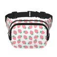 thumbnail image 1 of Fotbe Strawberry Cangurera Cuadrada con Estampado de Doble Capa, Bolsa de Cintura Ajustable Mini para Hombres y Mujeres, 1 of 9