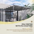 thumbnail image 3 of CoSoTower Retractable Replacement Pergola Canopy for 10' x 10' , Pergola Cover Replacement, Dark Grey, 3 of 7