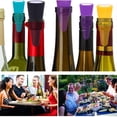 thumbnail image 5 of 4 Pack Wine Stoppers Beverage Bottle Sealer Soft Silicone Wine Bottle Stoppers Corks with Grip Top for Keeping Wine Champagne Fresh Multicolor, 5 of 7