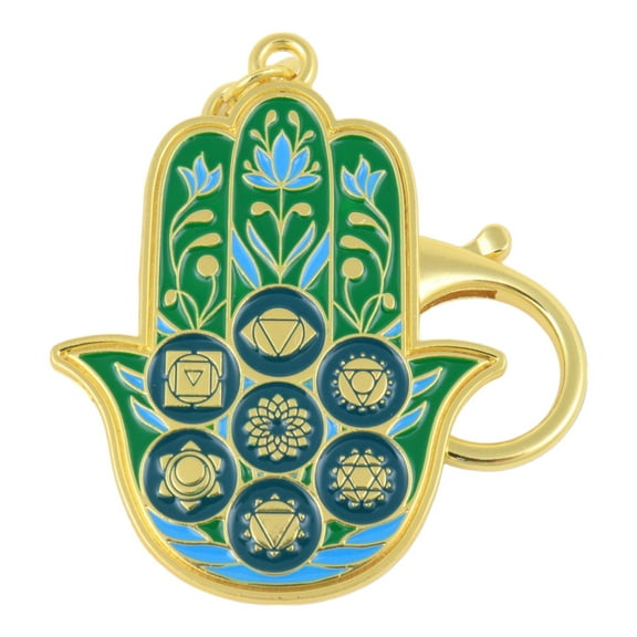 Feng Shui Hamsa Hand Life Force Amulet Keychain 2024