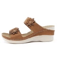 thumbnail image 6 of Ruyang Slippers For Women Casual Roman Shoes Flowers Fish Mouth Boho Wedge Sandals Pineapple Sandals for Women Size 9, 6 of 9