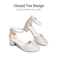 thumbnail image 4 of DREAM PAIRS Kids' Mary Jane Pumps Girls' Low Block Heel Dress Shoes with Hook-and-Loop Strap Comfortable Non-Slip Party Shoes, 4 of 6