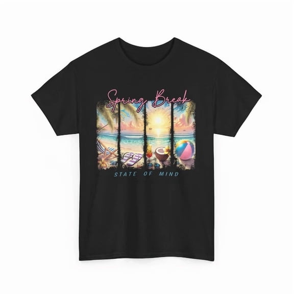 Beach Vibes T-Shirt, Summer Ocean Waves Tee, Spring Break State Of Mind Shirt