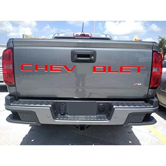 Infinite Sply 2020-2022 Compatible with Colorado Rear Tailgate Letter Inserts in 1/16" w/Adhesive Red