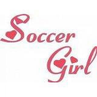 Custom Wall Decal Soccer Girl Picture Art Girls Bed Room Peel & Stick Sticker - Vinyl Wall Decal