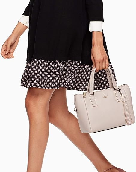 kate spade new york Kingston Drive Small Alena Leather Satchel, Bone Grey