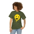 thumbnail image 3 of Dripping smiley face graphic t shirt Unisex Heavy Cotton Tee, 3 of 8