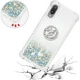 thumbnail image 5 of Samsung Galaxy A02/Galaxy M02 Case with Creativity Clear Quicksand Glitter Flowing Liquid Floating Soft TPU Case w/Stand Bling Diamond Sparkle Phone Cover for Samsung Galaxy A02  Silver, 5 of 14