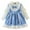 Blue, variant on Cute Dresses Girls Kawaii Ruffle Hem Pleated Long Sleeve Dress Cotton Button Down Casual Lolita Sweet Fall Outfits Blue 6 Months