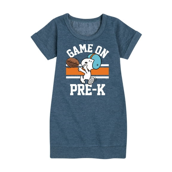 Peanuts - Game On Pre-K - Toddler And Youth Girls Fleece Dress