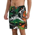 thumbnail image 2 of Naloa Dinosaur Skeleton Men's Beach Shorts, Surfing shorts, Swim trunks, Quick Dry Swim Trunks for Surfing Beach Fun - Small, 2 of 9