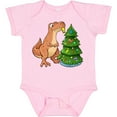thumbnail image 3 of Inktastic Tyrannosaurus Rex Decorating Christmas Tree Boys or Girls Baby Bodysuit, 3 of 5