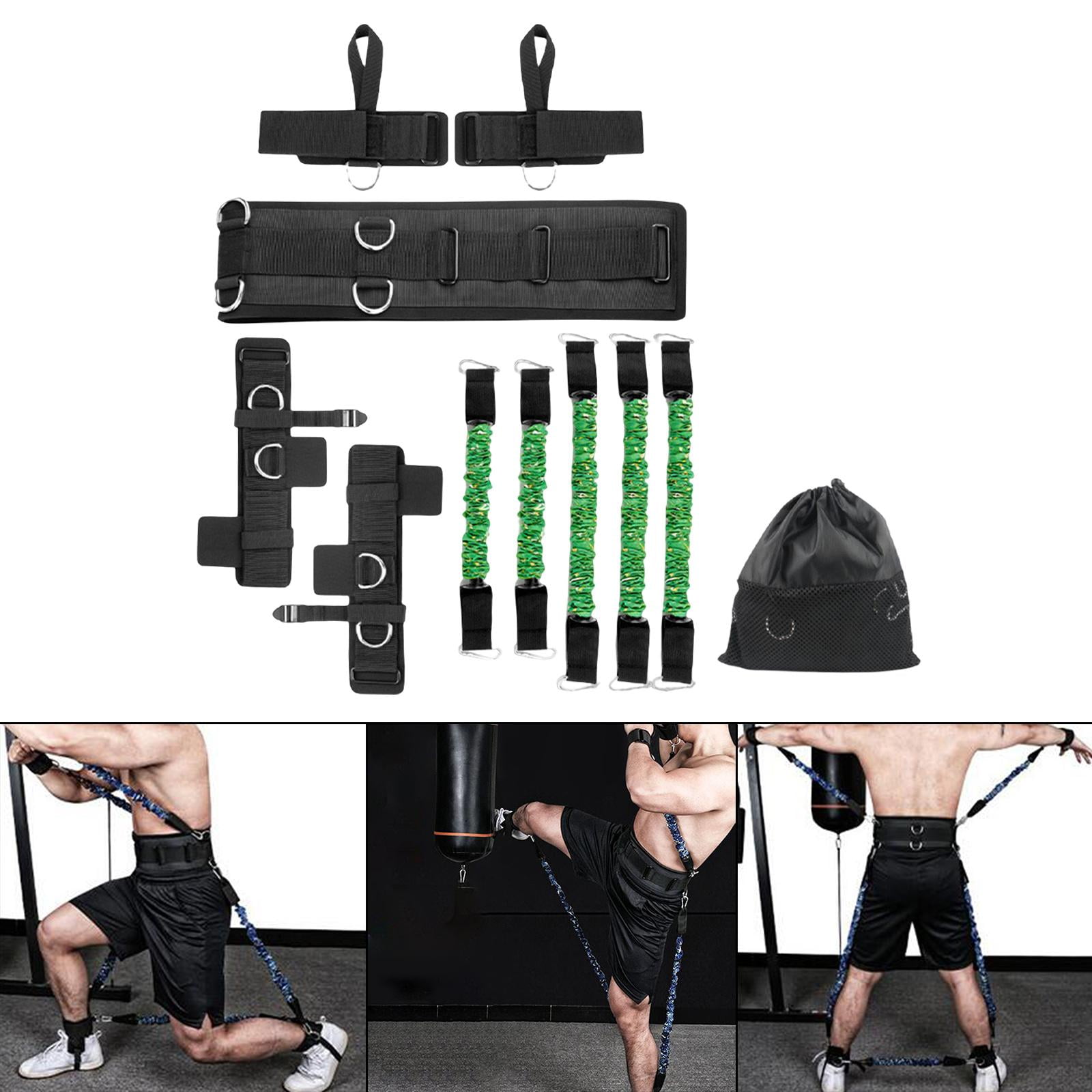 DimyFew 11 Pieces Boxing Resistance Band Set Multifunctional Fitness Equipment Portable 3lbs Green