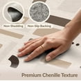 thumbnail image 6 of ODIKA 4'x6' Beige Brown Geometric Pattern Decor Washable Area Rug Modern Abstract Shapes with Coffee Accents Non-Slip, Chair-Friendly, Flatwoven for Home Office, Under Desk, 6 of 7