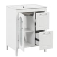 thumbnail image 7 of 24" Bathroom Vanity with Drop-In Sink | Overflow Feature to Avoid Water Spilling, Ideal for Bathroom | Solid Wood Frame, MDF and Moru Glass | Adjustable Shelf and Drawers for Storage, 7 of 7