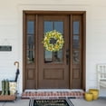 thumbnail image 2 of Northlight Wild Flower, Berry and Statice Floral Spring Wreath - 26" - Yellow and Orange, 2 of 6