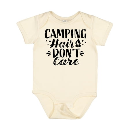 

Inktastic Camping Hair Dont Care with Campfire Gift Baby Girl Bodysuit
