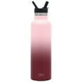 thumbnail image 5 of Simple Modern 20 oz Ascent Water Bottle With Straw Lid - Stainless Steel Hydro Tumbler Flask - Double Wall Vacuum Insulated Small Reusable Metal Leakproof Ombre: Wild berry, 5 of 7